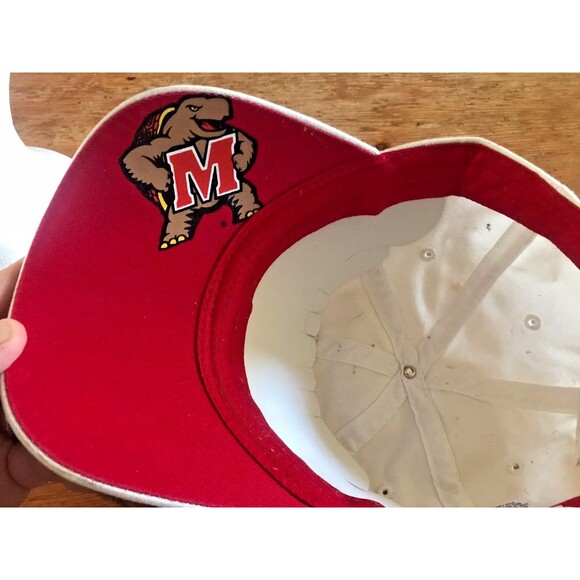 Maryland Terrapins Baseball Hat Terps White Circle Logo Drew Pearson University - Picture 7 of 8